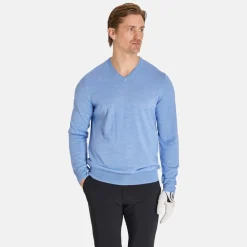 Callaway Ls V-Neck Merino Chambray Htr