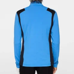 J.Lindeberg Lukas Quarter Zip Mid Layer Sonic-Blue