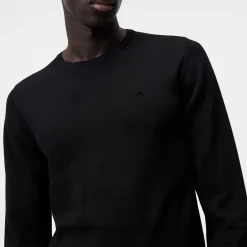 J.Lindeberg Lyle Merino Crew Neck Sweater Svart Black Hot