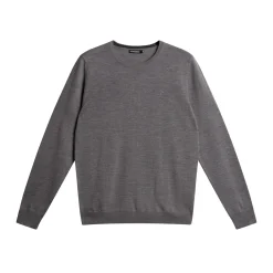 J.Lindeberg Lyle Merino Crew Neck Sweater Grey-Melange Hot