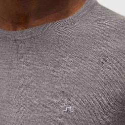 J.Lindeberg Lyle Merino Crew Neck Sweater Grey-Melange Hot