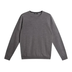 J.Lindeberg Lyle Merino Crew Neck Sweater Grey-Melange Hot