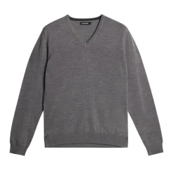 J.Lindeberg Lymann Merino V-Neck Sweater Grey-Melange Online