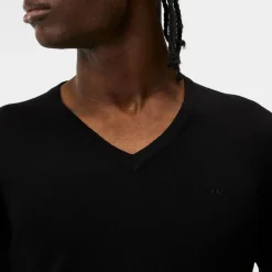 J.Lindeberg Lymann Merino V-Neck Sweater Svart Black Online