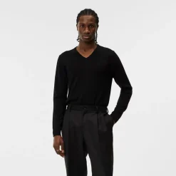 J.Lindeberg Lymann Merino V-Neck Sweater Svart Black Online