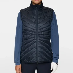 J.Lindeberg Madde Quilt Hybrid Vest Blå JL Navy Clearance