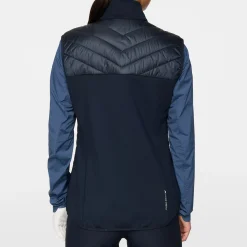 J.Lindeberg Madde Quilt Hybrid Vest Blå JL Navy Clearance