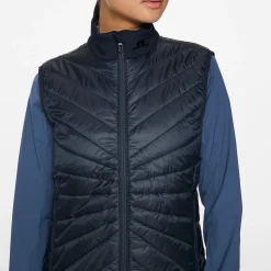 J.Lindeberg Madde Quilt Hybrid Vest Blå JL Navy Clearance