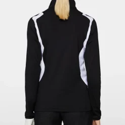 J.Lindeberg Mae Quarter Zip Mid Layer Svart Black Sale