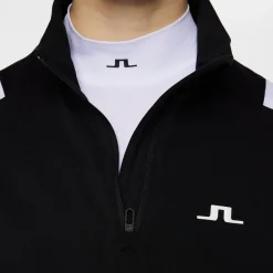 J.Lindeberg Mae Quarter Zip Mid Layer Svart Black Sale