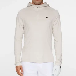 J.Lindeberg Mario Quarter Zip Hood Moonbeam Outlet