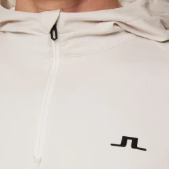 J.Lindeberg Mario Quarter Zip Hood Moonbeam Outlet