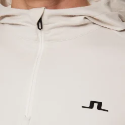 J.Lindeberg Mario Quarter Zip Hood Moonbeam Outlet