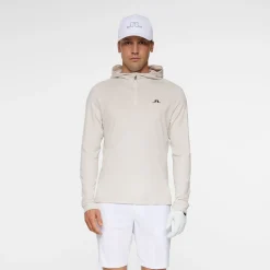 J.Lindeberg Mario Quarter Zip Hood Moonbeam Outlet