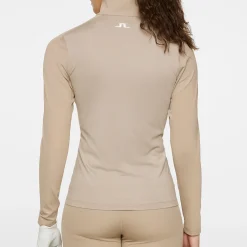 J.Lindeberg Mel Zip Mid Layer Vintage-Khaki Discount