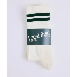 Local Rule Merino Socks Green Stripe Best