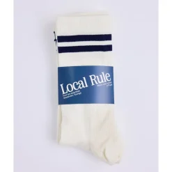 Local Rule Merino Socks Blå Navy Stripe Clearance
