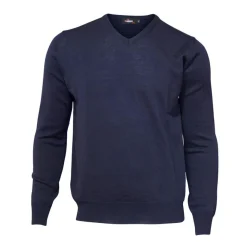Ivanhoe Merino V-Neck Blå Navy (022) Outlet