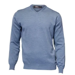 Ivanhoe Merino V-Neck Blå Blå (Denim 071) Hot