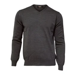 Ivanhoe Merino V-Neck Grå Grafitgrå (055) Discount