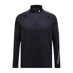 Peak Performance M Half Zip Baselayer Black-Motion Grey- Hot