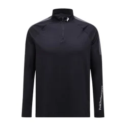 Peak Performance M Half Zip Baselayer Black-Motion Grey- Hot