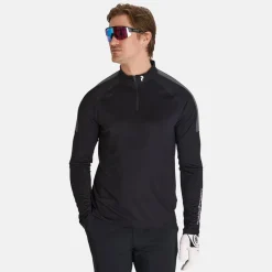 Peak Performance M Half Zip Baselayer Black-Motion Grey- Hot