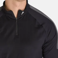 Peak Performance M Half Zip Baselayer Black-Motion Grey- Hot