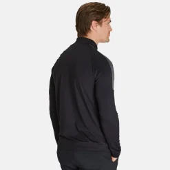 Peak Performance M Half Zip Baselayer Black-Motion Grey- Hot