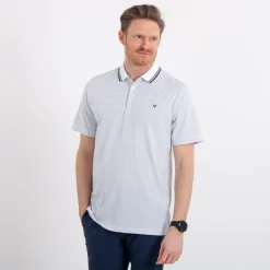 Callaway Mini Stripe Polo Vit Vit (100) New