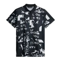 J.Lindeberg Miro Print Polo JL x Kangol JL Kangol Black White M Best