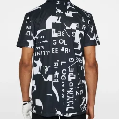 J.Lindeberg Miro Print Polo JL x Kangol JL Kangol Black White M Best
