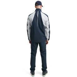 Abacus M Links Stretch Rainjacket Grå 373-Navy-Lt.Grey Discount