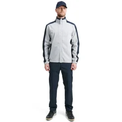 Abacus M Links Stretch Rainjacket Grå 373-Navy-Lt.Grey Discount