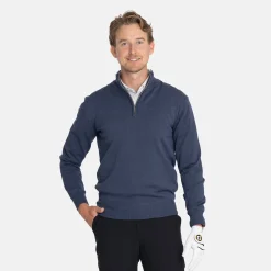 Abacus M Louth Knitted Windstopper 305-Navymelange Outlet