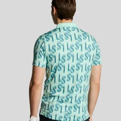 Lyle & Scott Monogram Printed Polo Shoreline (X518) Sale