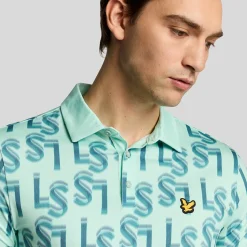 Lyle & Scott Monogram Printed Polo Shoreline (X518) Sale