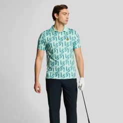Lyle & Scott Monogram Printed Polo Shoreline (X518) Sale