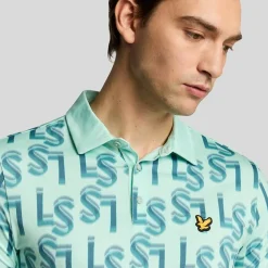 Lyle & Scott Monogram Printed Polo Shoreline (X518) Sale