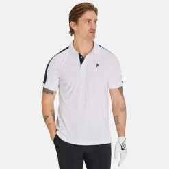 Peak Performance M Player Polo White-Salute Blue- Best