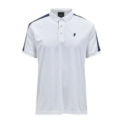 Peak Performance M Player Polo White-Salute Blue- Best