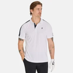 Peak Performance M Player Polo White-Salute Blue- Best