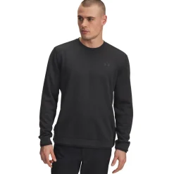 Under Armour M Sweater Fleece Crew Svart Svart (Black 001) New