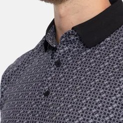 Bogeys & Birdies M Tech Pique Micro AOP Svart Black Online