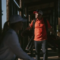 Bogeys & Birdies M Tech Pocket Polo 2.0 Fiery Red Hot