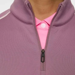 J.Lindeberg Nefe Quarter Zip Mid Layer Very-Grape Best