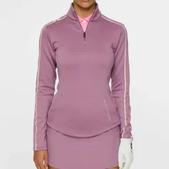 J.Lindeberg Nefe Quarter Zip Mid Layer Very-Grape Best