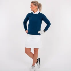 Cutter & Buck Oakville Crewneck Blå Navy Melange (554) Discount