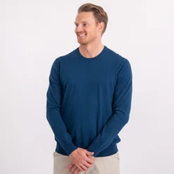 Cutter & Buck Oakville Crewneck Blå Navy Melange (554) Discount