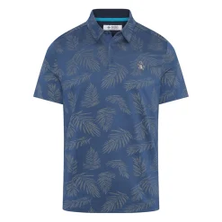 Original Penguin OP All Over YD Botanical Jacquard Polo True-Navy Discount